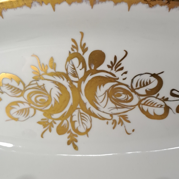 Vintage Birks Handpainted with Gold.Rose. Handmade in France. - Picture 6 of 8